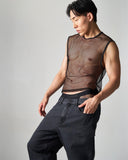 TEAMM8 Edge Net Muscle Tank Jet