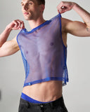 TEAMM8 Edge Net Muscle Tank Ultramarine