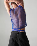 TEAMM8 Edge Net Muscle Tank Ultramarine