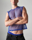 TEAMM8 Edge Net Muscle Tank Ultramarine