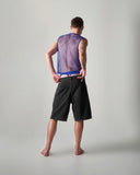 TEAMM8 Edge Net Muscle Tank Ultramarine