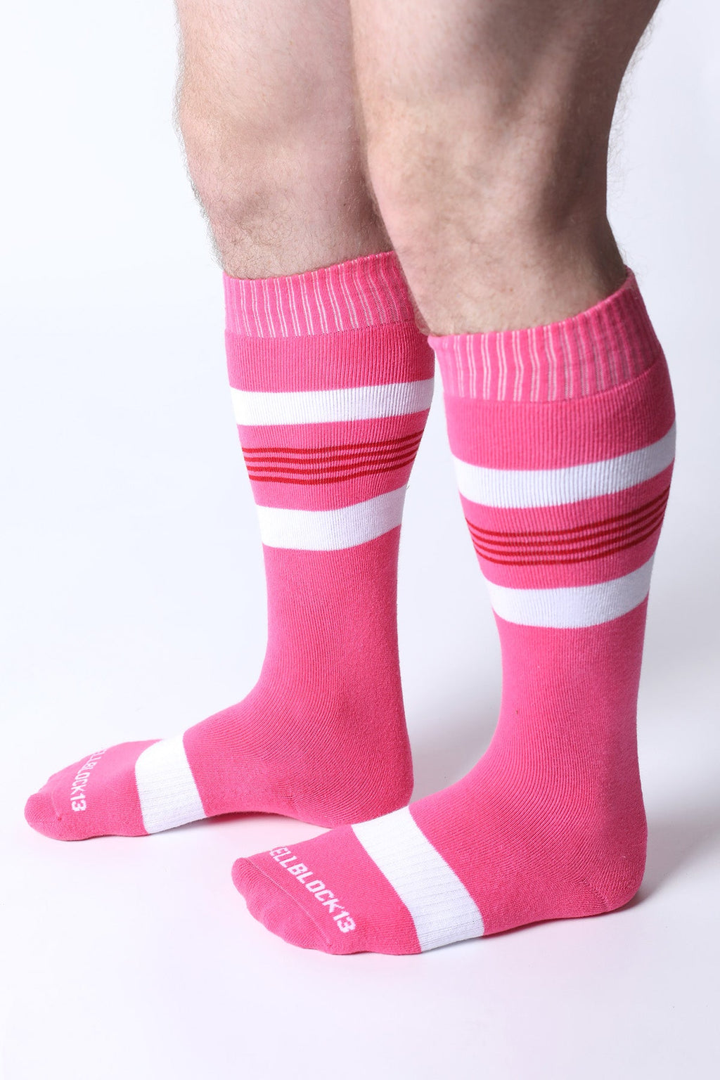 CELLBLOCK 13 Tight End Knee High Socks Light Pink