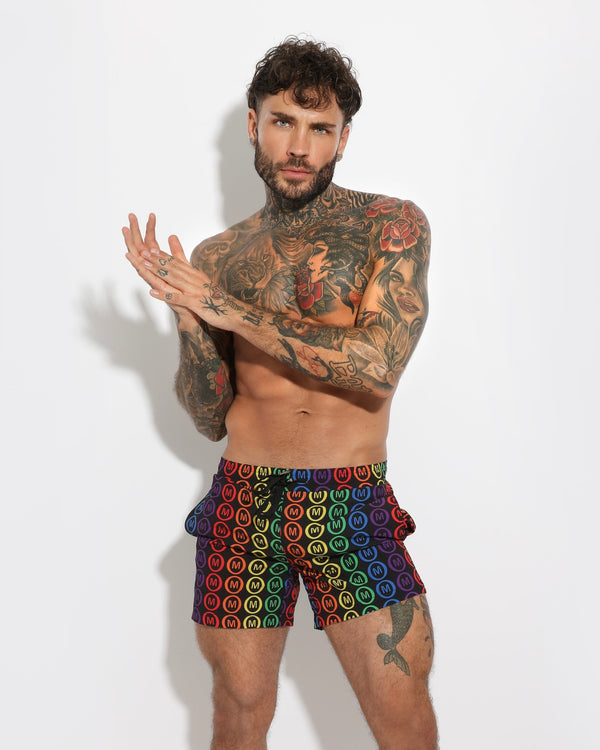 Mounderwear Swim Short Pride Black