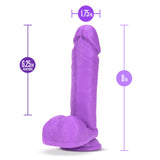 Neo Realistic Neon Purple 8-Inch Long Dildo