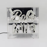 'babe Cave' Acrylic Box Neon Light