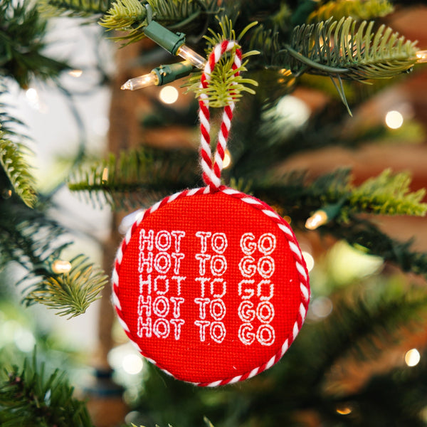Hot To Go Needlepoint Ornament