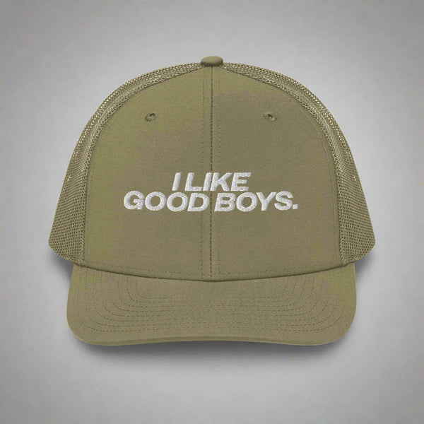 I Like Good Boys Trucker Hat - Loden