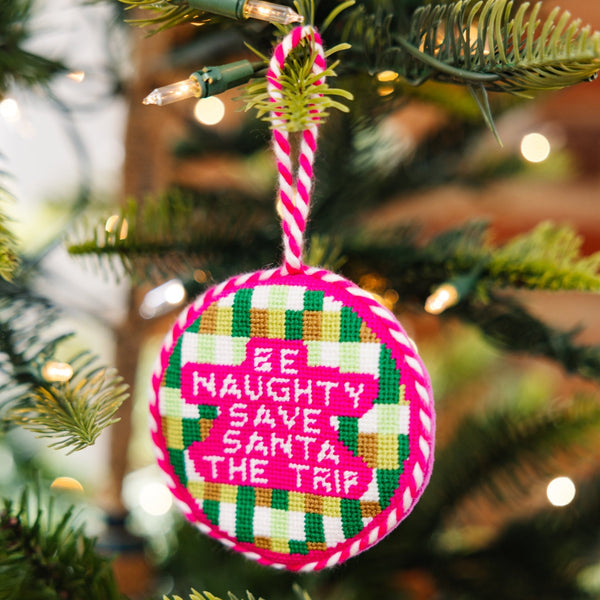 Be Naughty Needlepoint Ornament
