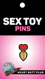 Heart Butt Plug Enamel Pin