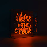 kiss the Cook Glass Neon Sign - Orange