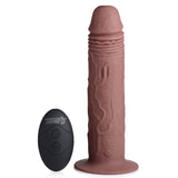 THUMP IT 7X Remote Control Thumping + Vibrating Dildo - Dark