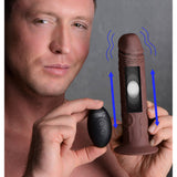 THUMP IT 7X Remote Control Thumping + Vibrating Dildo - Dark