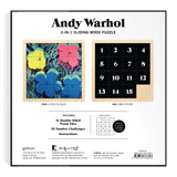 Andy Warhol Flowers 2-in-1 Sliding Wood Puzzle