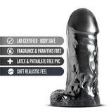 Jet Destroyer Realistic Carbon Metallic Black 10-Inch Long Dildo With Balls