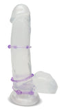 Stay Hard Purple Beaded Penis Rings 3-Sizes