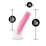 Neo Elite Paradise Glow In The Dark Neon Pink 7.5-Inch Dildo