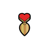Heart Butt Plug Enamel Pin