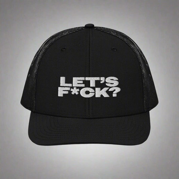 Let's F*Ck Trucker Hat by YES HOMO - Black
