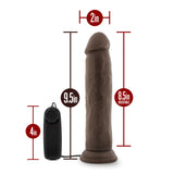 Dr. Skin Dr. Throb Realistic Chocolate 9.5-Inch Vibrating Dildo