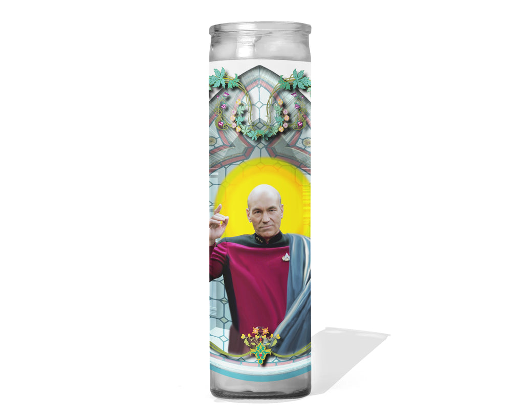 Captain Jean-Luc Picard Star Trek Celebrity Prayer Candle