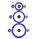 Performance VS4 Indigo Penis Ring Set 3-Sizes