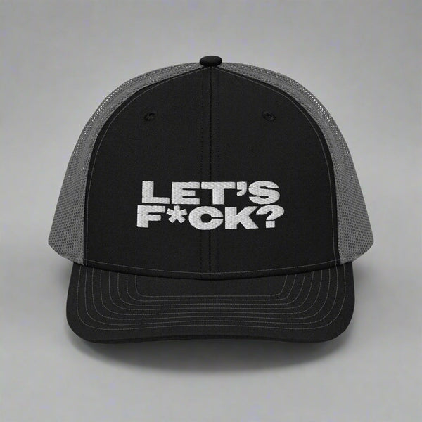 Let's F*Ck Trucker Hat by YES HOMO - Black / Charcoal