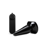 Anal Adventures Basic Pleaser Black 4-Inch Vibrating Anal Plug