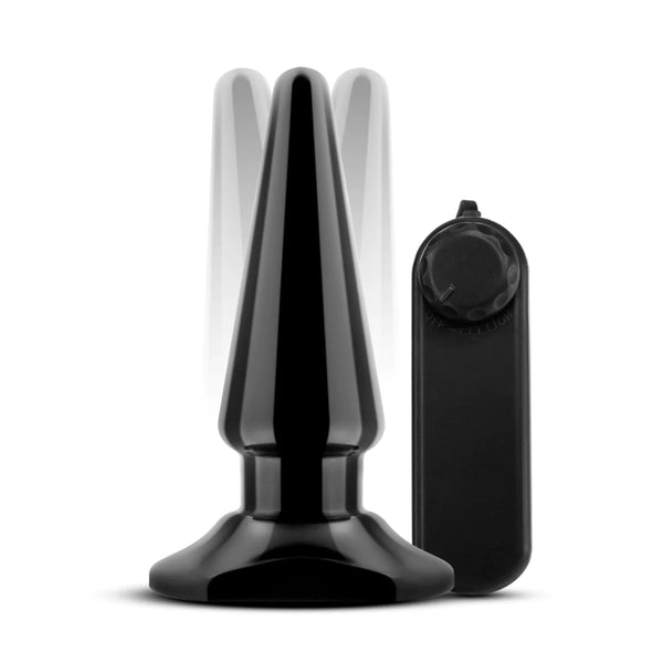 Anal Adventures Basic Pleaser Black 4-Inch Vibrating Anal Plug