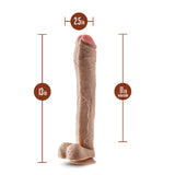 Hung Rider Lil John Realistic Beige 13-Inch Long Dildo With Balls