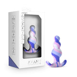 Avant Twilight Blue Artisan 3 Inch Tapered Stayput Butt Plug with Pleasure Curves