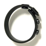 Boneyard Silicone Cock Strap Black 3 Snap Ring