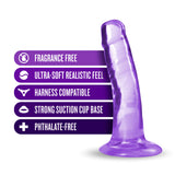 B Yours Plus Hard N’ Happy Realistic G-Spot Purple 5.5-Inch Long Dildo