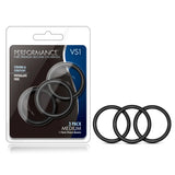 Performance VS1: Black Medium Penis Rings 3-Pack