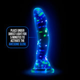 Neo Elite Glow in the Dark Silicone Hanky Panky Dildo 7.5in