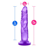 B Yours Sweet N' Hard 5 Realistic Purple 7.5-Inch Long Dildo