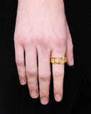 KISKA LABS CURB ALBERT GOLD RING