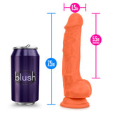 Neo Elite Neon Orange 7.5-Inch Long Dildo