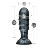 Jet Bruiser Carbon Metallic Black 7.5-Inch Anal Plug With Suction Cup Base