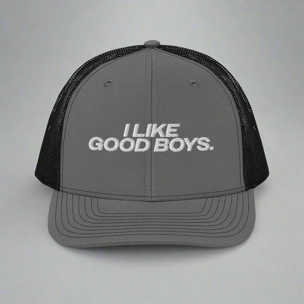 I Like Good Boys Trucker Hat -Charcoal / Black