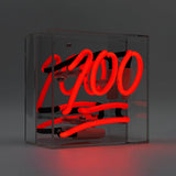 '100' Mini Acrylic Box Neon Light