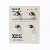 ROBERT INDIANA Eat / Die Pin Set