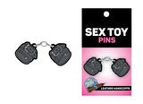 Leather Handcuffs Large Enamel Pin