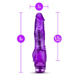 B Yours Vibe #4 Realistic Purple 8-Inch Long Vibrating Dildo