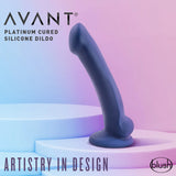 Avant Ergo Mini Indigo D10 Artisan 7 Inch Thin Dildo with Suction Cup Base