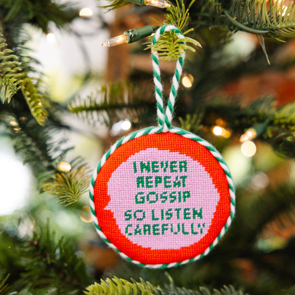 Gossip Needlepoint Ornament