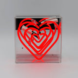 'heart' Mini Acrylic Box Neon Light