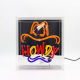 'howdy' Glass Neon Sign