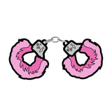Fuzzy Handcuffs Large Enamel Pin