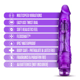 B Yours Vibe #1 Realistic Purple 9-Inch Long Vibrating Dildo