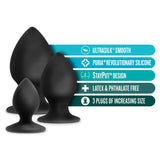 Anal Adventures Platinum Stout Kit Black Anal Plug